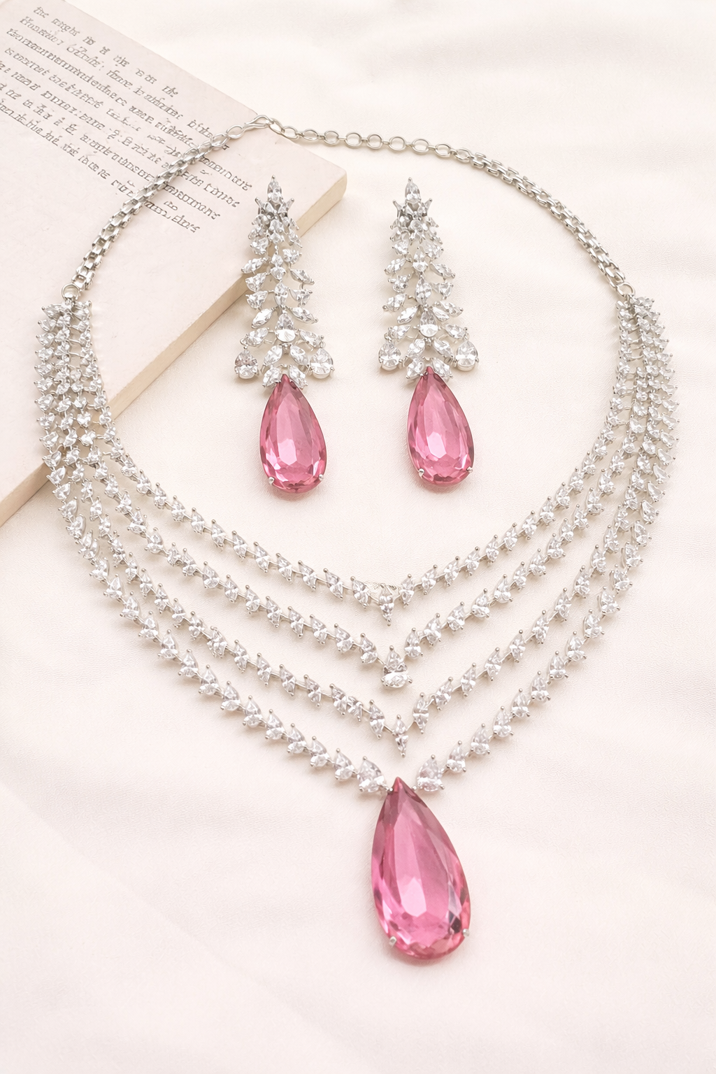 Royal Sapphire Drop Necklace Set